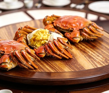 Fresh Whole Crabs with Ginger & Spring Onion